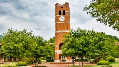 Alumni Tower at Western Carolina University in Cullowhee, North Carolina.