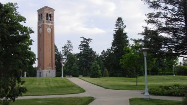 University of Northern Iowa campus Campanile 