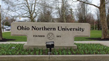 Ohio Northern University sign 