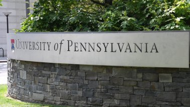 The University of Pennsylvania entrance sign