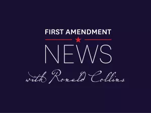 First Amendment News logo with Ronald Collins signature