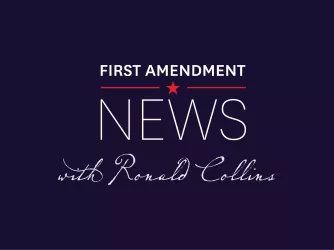 First Amendment News logo with Ronald Collins signature