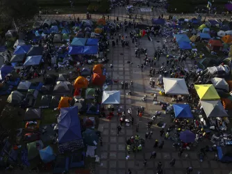 UCLA Gaza Solidarity Encampment on May 1, 2024