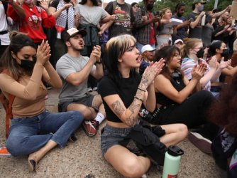 University of Texas at Austin students demonstrate on campus