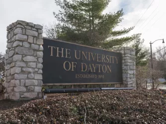 University of Dayton sign