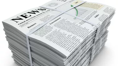 Stack of newspapers