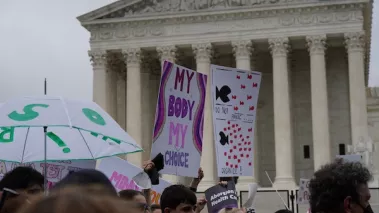 Protest outside Supreme Court building to show free speech defense