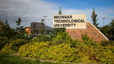 Michigan Technological University sign