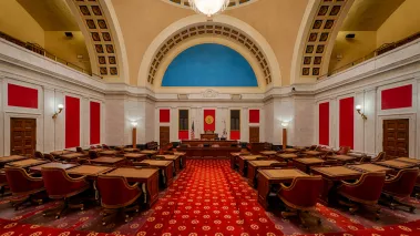 Senate chamber of the West Virginia State Capitol in Charleston 