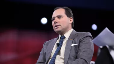 Ilya Shapiro speaking at the 2016 Conservative Political Action Conference (CPAC) in National Harbor, Maryland.