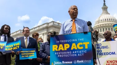 Hank Johnson speaking at the RAP Act Press Conference on April 27, 2023