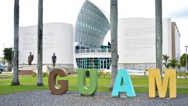 olorful Guam Sign in front of Guam History Museum 