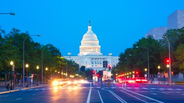 Capitol sunset Pennsylvania Avenue congress Washington DC