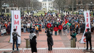 University of Michigan students walk out for to protest admin proposed disruptive activity policy