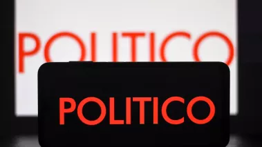 Politico Logo on a mobile screen