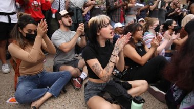 University of Texas at Austin students demonstrate on campus