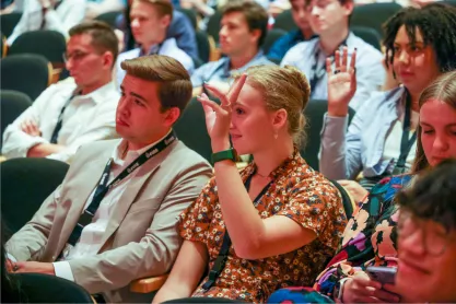 Students participate in a discussion at the FIRE Student Network Conference