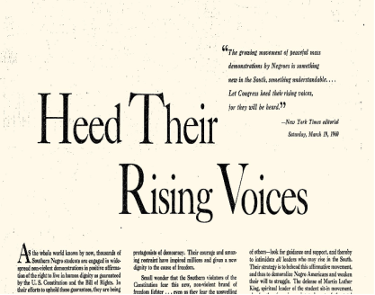 Heed their rising voices ad