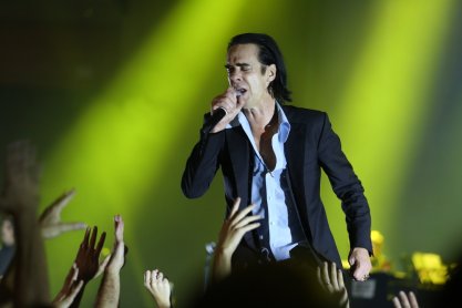 Nick Cave and the Bad Seeds band performs at Faliro Sports Arena in Athens Greece