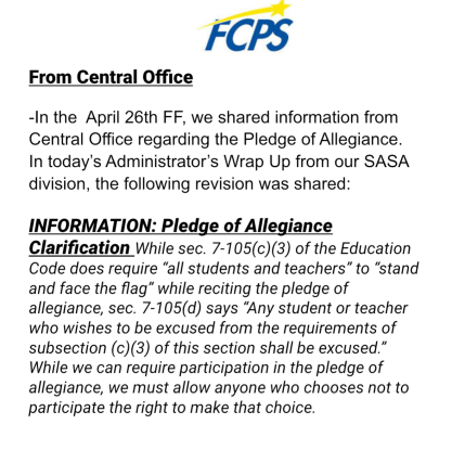 Twin Ridge Elementary School Corrective Email, May 31, 2024
