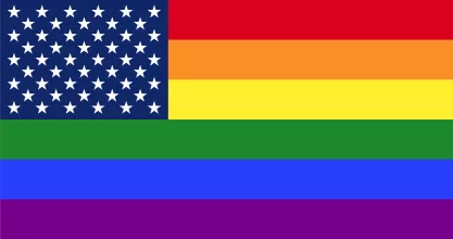 LGBT pride flag with star field from US Flag