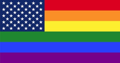 LGBT pride flag with star field from US Flag