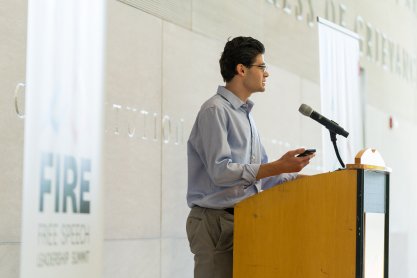 FIRE Summer Intern Blake Fox introduces Robert Corn-Revere in the National Constitution Center