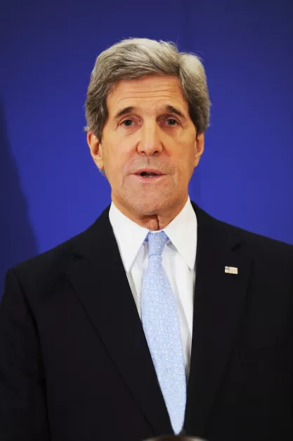 Secretary of State John Kerry on April 21, 2013 in Istanbul, Turkey.