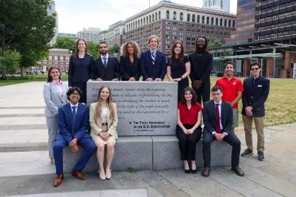 FIRE Interns Class of 2024 at the mall in Philadelphia