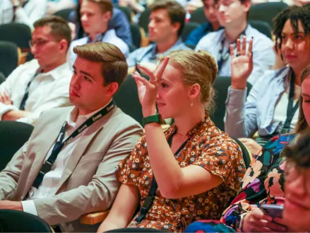 Students participate in a discussion at the FIRE Student Network Conference