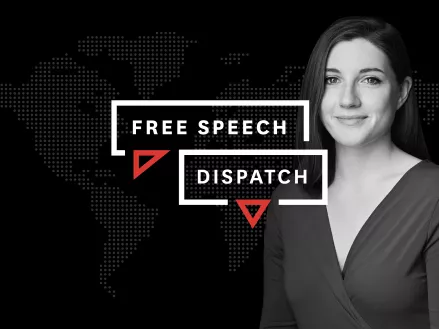 Free Speech Dispatch featured image with Sarah McLaughlin