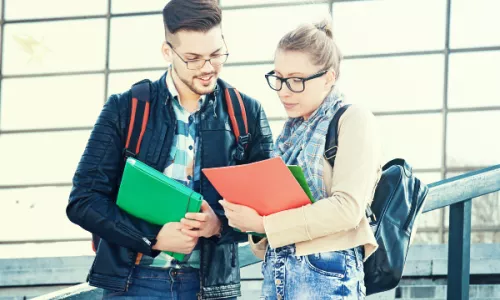 students with cool hair and glasses