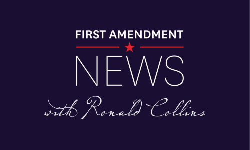 First Amendment News logo with Ronald Collins signature