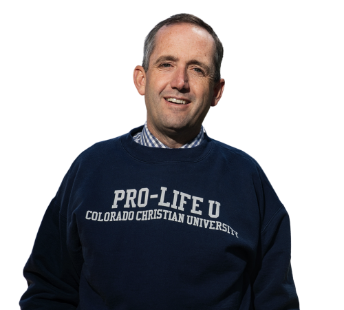 Jeffrey Hunt wearing pro-life shirt