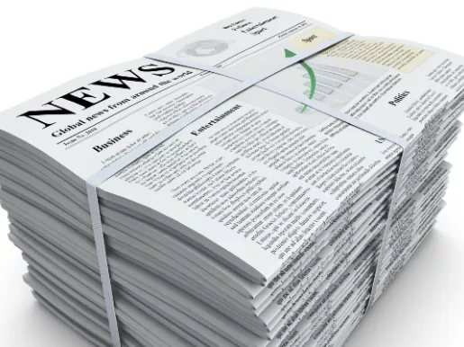 Stack of newspapers