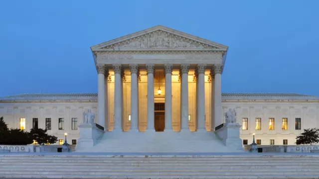 Panorama of United States Supreme Court_Building at Dusk 