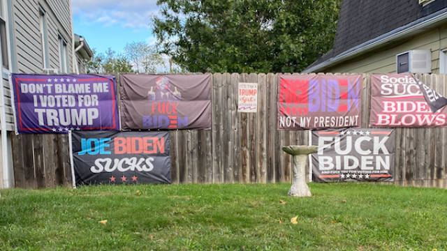 A municipal court judge in New Jersey ordered homeowner Andrea Dick to remove banners containing the phrase “Fuck Biden” from her property or face a fine. The decision was widely derided as unconstitutional and the charges were dropped.