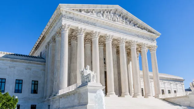 Supreme Court building in Washington DC