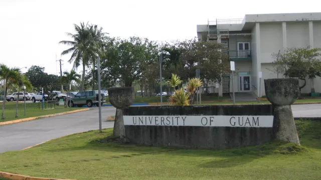 University of Guam sign