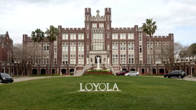 New Orleans, Louisiana, USA - 2020: Loyola University Main Campus, located on St. Charles Avenue across from Audubon Park and adjacent to Tulane University.