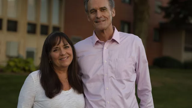 Joe Gow and wife Carmen at University of Wisconsin - La Crosse